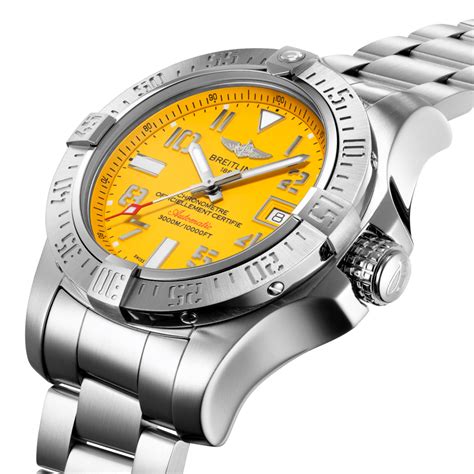 breitling watches yellow face|breitling avenger seawolf yellow.